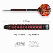 Dardos One80 Vaelkris V06 Steeltip 22g 90%  - 2
