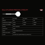 Dardos Bulls Florian Preis 90% 23g Steeltip - 6