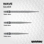 Punta Winmau Switch Point Wave Silver 40mm - 3
