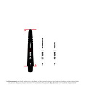 Cañas Winmau Darts Vecta Blade X Shaft Negro 34mm  - 3