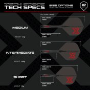 Plumas Winmau Darts Fusion Blade X Black Short 22-64mm N2 - 4