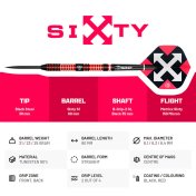 Dardos Bulls Darts Sixty S1 90% 21gr  - 3