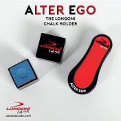 Longoni Alter Ego Porta Tizas Billar Magnético Cuadrado  Negro + Tiza Blue Diamond - 2