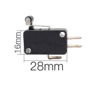 Micro interruptor 28mm x 16mm con varilla con rulina 16mm - 1