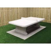 Mesa Ping Pong Exterior De Hormigón HeBlad Redondeada Blanco - 3