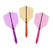 Plumas Cuesoul Rost 77 Naranja-Morado-Rosa Transparente Big Wing L 74mm M 69mm - 1