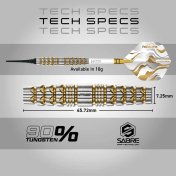 Dardos Red Dragon Paradym Gold Torpedo 90% 20g - 3