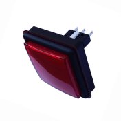 Pulsador Cuadrado Led Rojo Dianas Kursaal Con Micro - 2