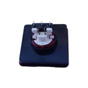 Pulsador Cuadrado Led Rojo Dianas Kursaal Con Micro - 3