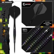 Dardos Mission Black Opal Darts 95% 20gr - 8