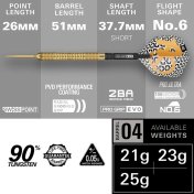 Dardos Target Darts Bolide Envy 04 21g 90% Swiss Point - 2