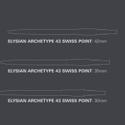 Puntas Target Darts Elysian Archetype 43 Swiss Point Plateado 42mm - 4
