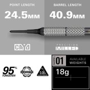 Dardos Target Stephen Bunting G5 Void 95% 18gr  - 3