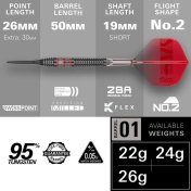 Dardos Target Nathan Aspinall 95K 95% Swiss Point 95% 22gr  - 3