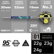 Dardos Target Luke Littler Edge 95% Swiss Point 95% 23gr  - 3