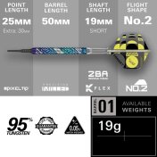 Dardos Target Luke Littler Edge 95% 19gr  - 3