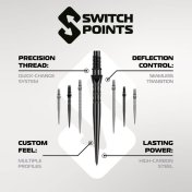Punta Winmau Switch Point Smooth Black 26mm - 5