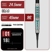 Dardos Target Japan Black Marque Pierce 90% 18.5gr - 4