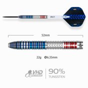 Dardos One80 Kevin Chatte Signature Dart 90% 22g  - 2