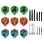 Pack Plumas Shot Tribal Dart Kit-High Quality Standard no6 - 1