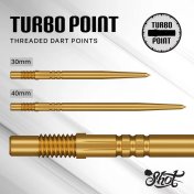 Puntas Shot Turbo Gold Steel Tip Dart Points 30mm - 2