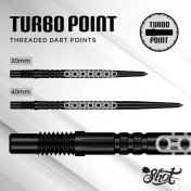 Puntas Shot Goths Turbo Black Dart Points Steel Tip 30mm - 2