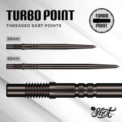 Puntas Shot Turbo Black Dart Points Steel Tip 40mm - 2