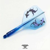 Plumas Condor Axe Shape Goldfish Natsumi Iwata Azul Transparente XL 37.5mm 3 Uds. - 2