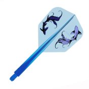 Plumas Condor Axe Shape Goldfish Natsumi Iwata Azul Transparente XL 37.5mm 3 Uds. - 1