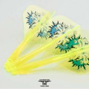 Plumas Condor Axe Standard Tomoya Goto G.T.Monster 4 Amarillo Neon M 27.5mm 3 Uds. - 3