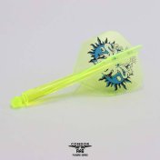 Plumas Condor Axe Shape Tomoya Goto G.T.Monster 4 Amarillo Neon S 21.5mm 3 Uds. - 2