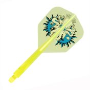 Plumas Condor Axe Shape Tomoya Goto G.T.Monster 4 Amarillo Neon S 21.5mm 3 Uds. - 1