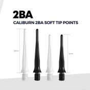 Puntas Caliburn Darts Negra 2ba 26mm 50unid + llave - 2