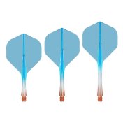 Plumas Caliburn SUP Flights Moulded No2 Standard Short Azul Naranja - 1