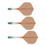 Plumas Caliburn SUP Flights Moulded No2 Standard Short Naranja Verde - 2