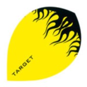 Plumas Target Darts Pro 100 Oval Amarilla Raices Negras - 2