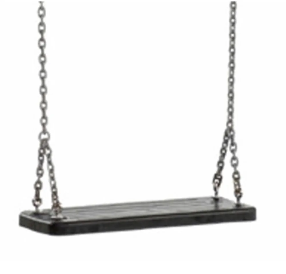 Asiento de caucho con cadenas