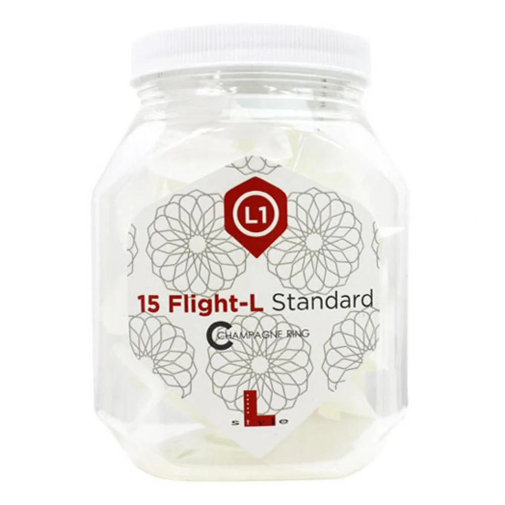 Pack Plumas L-Flight Champagne 15 Unidades Standard Blanco.