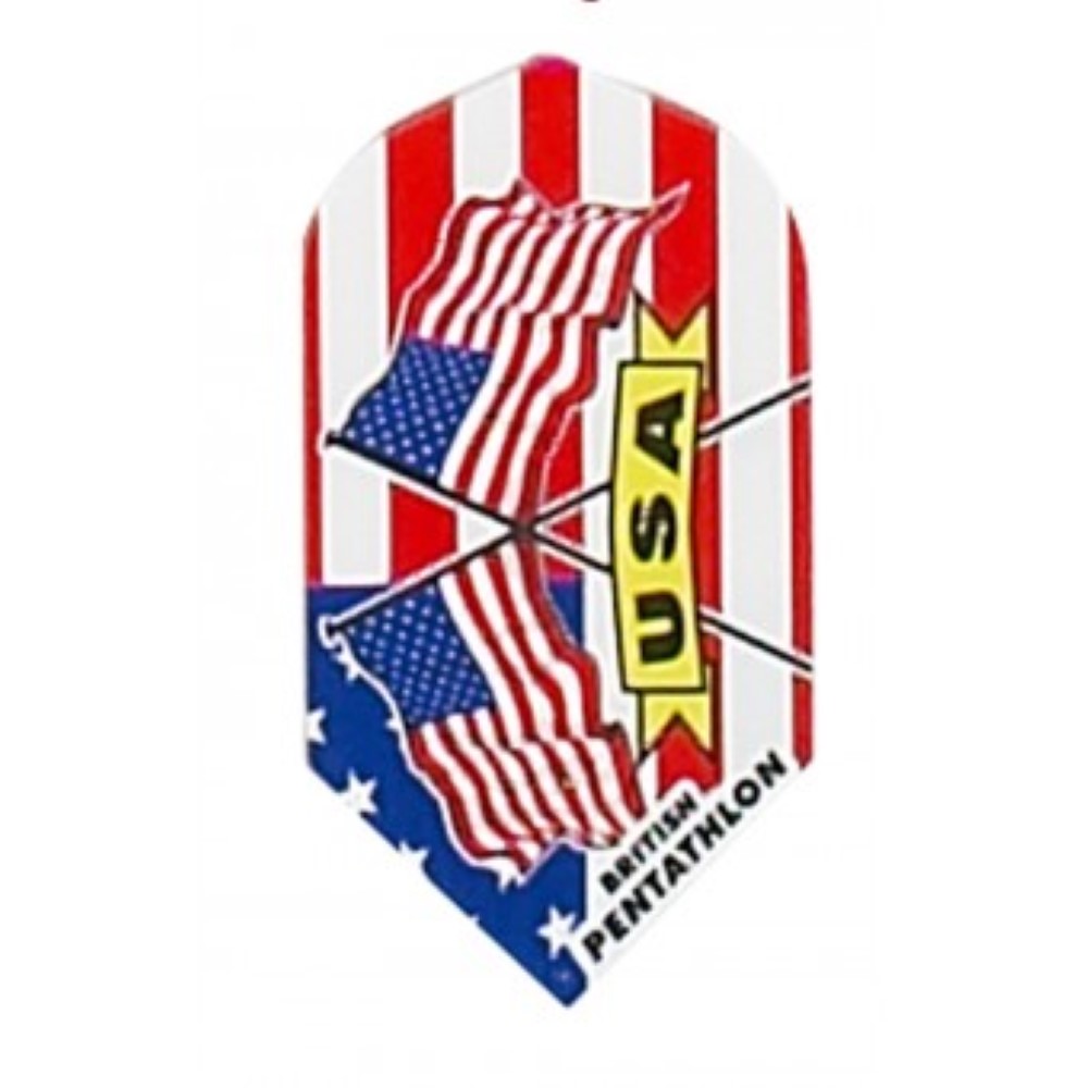 Plumas Pentathlon Slim Bandera Estados Unidos