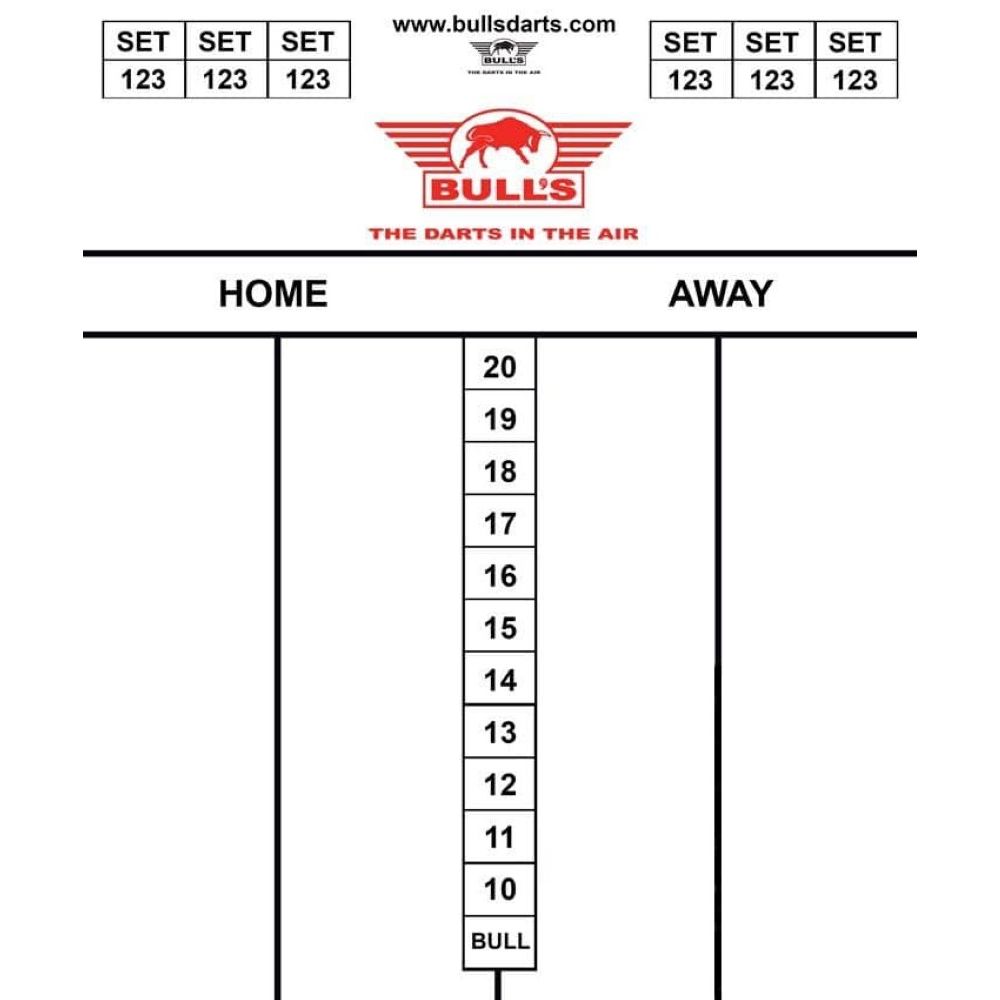 Pizarra Dardos Bulls Darts 25x35