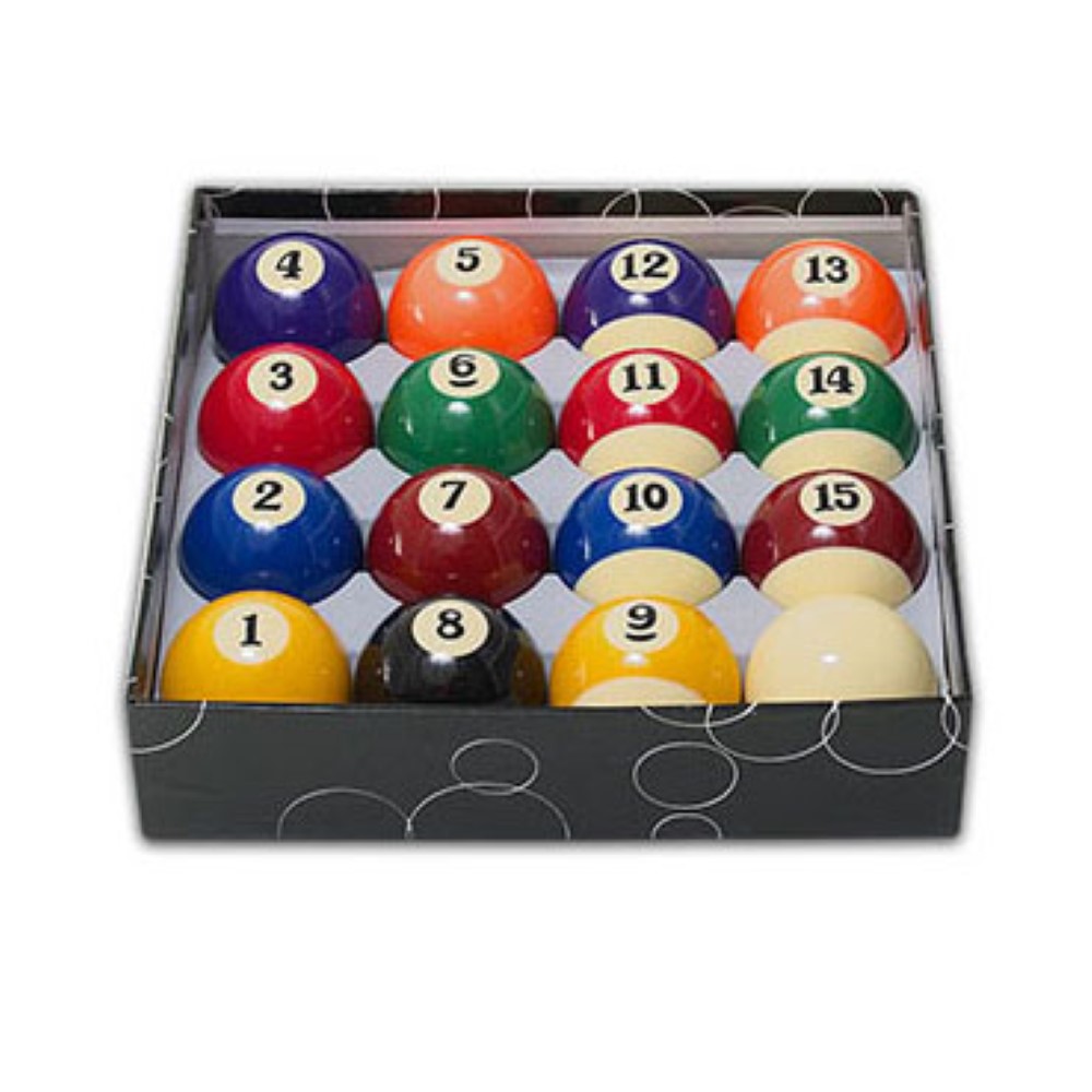 Juego bolas económicas numeradas 50.2mm blanca 47.6mm