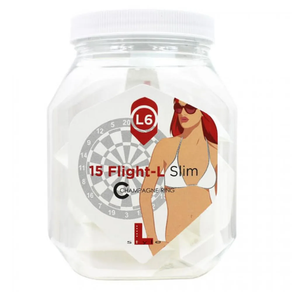 Pack Plumas L-Flight Champagne 15 Unidades Slim Blanco