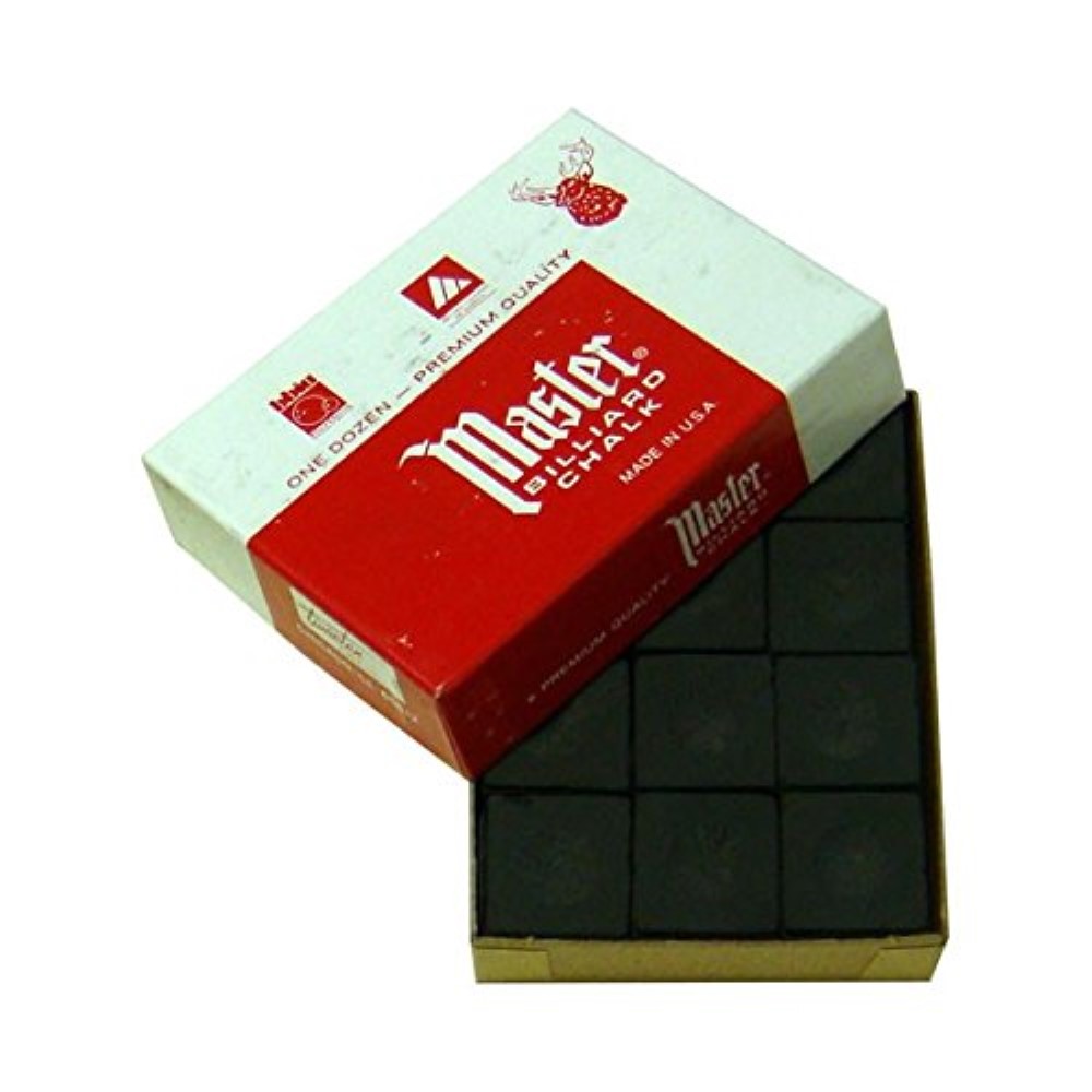 Tiza Billar Master Negra 12 unid
