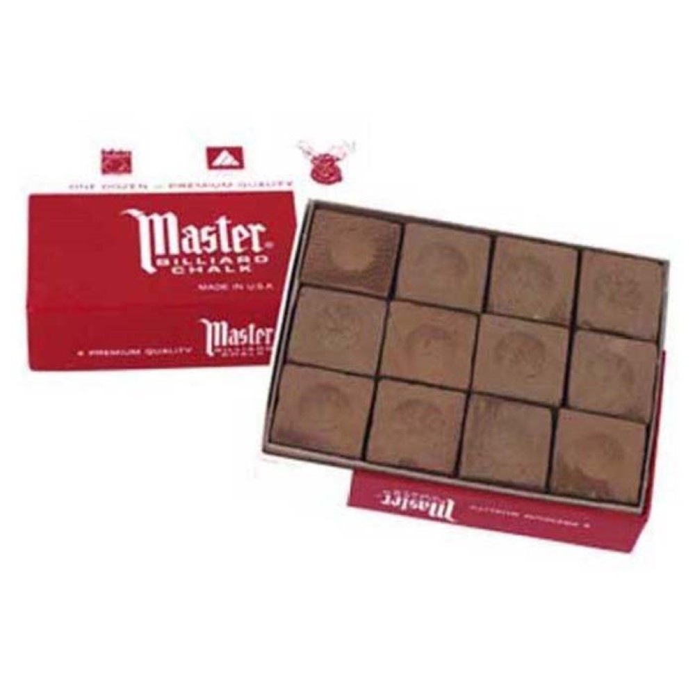 Tiza Billar Master Marron 12 unid
