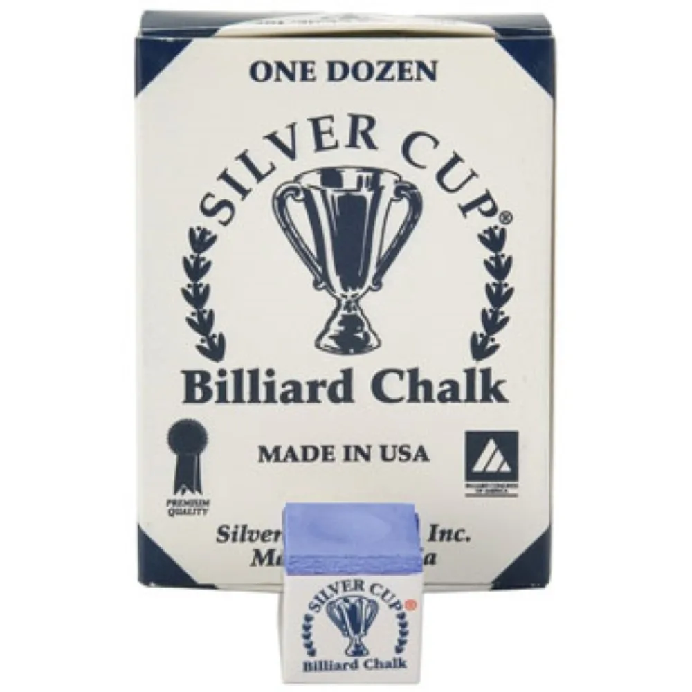 Tiza Billar Silver Cup Azul Royal  12 unid