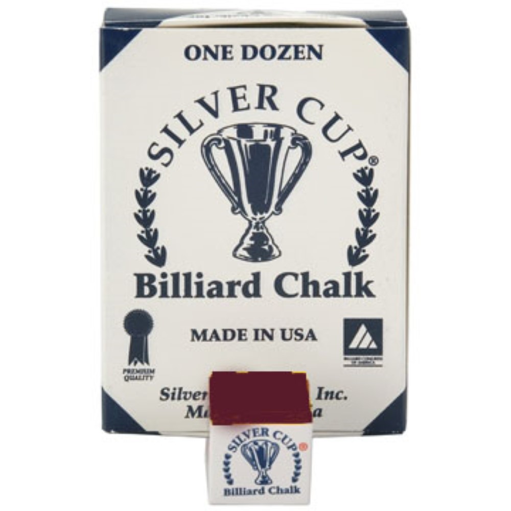 Tiza Billar Silver Cup Burdeos 12 unid