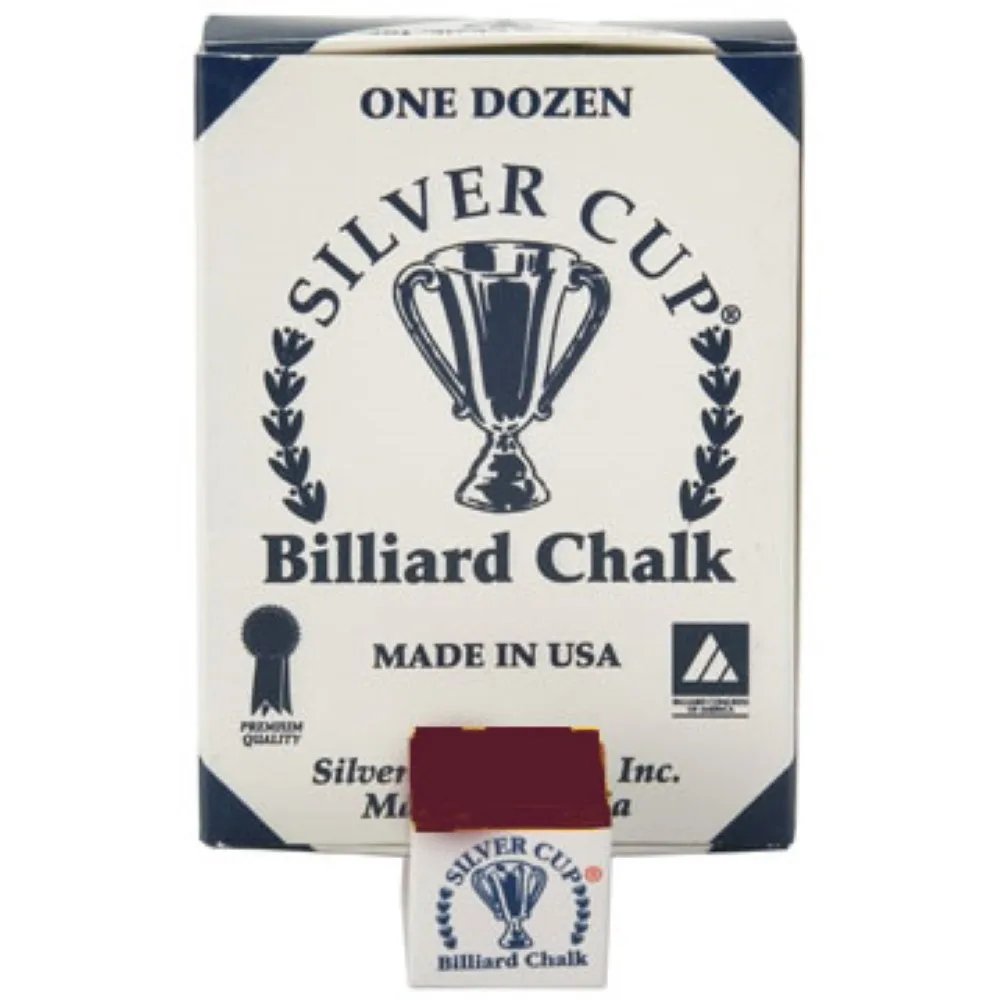Tiza Billar Silver Cup Burdeos 12 unid