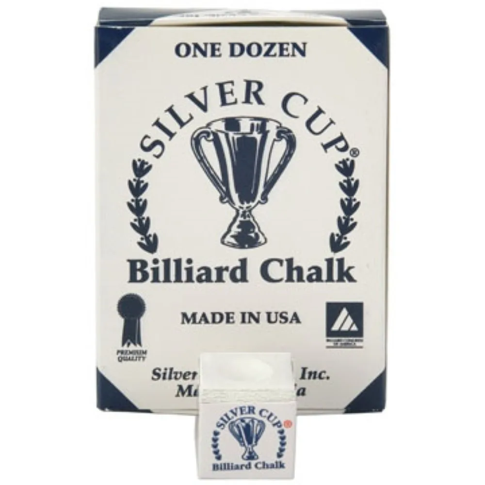 Tiza Billar Silver Cup Blanca 12 unid