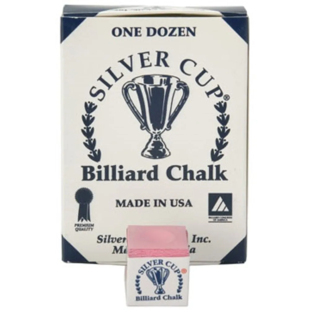 Tiza Billar Silver Cup Rosa 12 unid