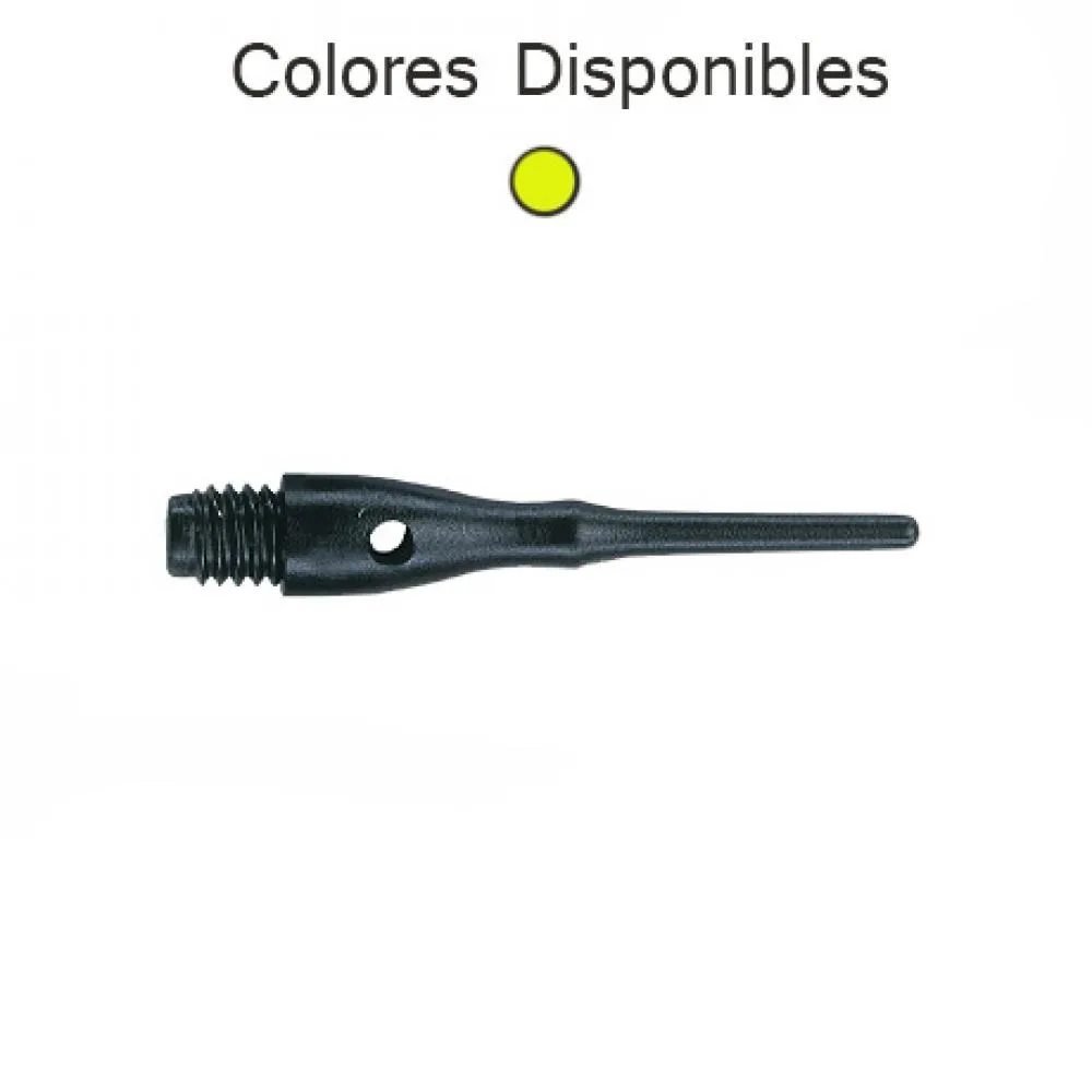 Puntas Unicorn Darts Contour Amarilla Neón 2ba 27mm 1000unid
